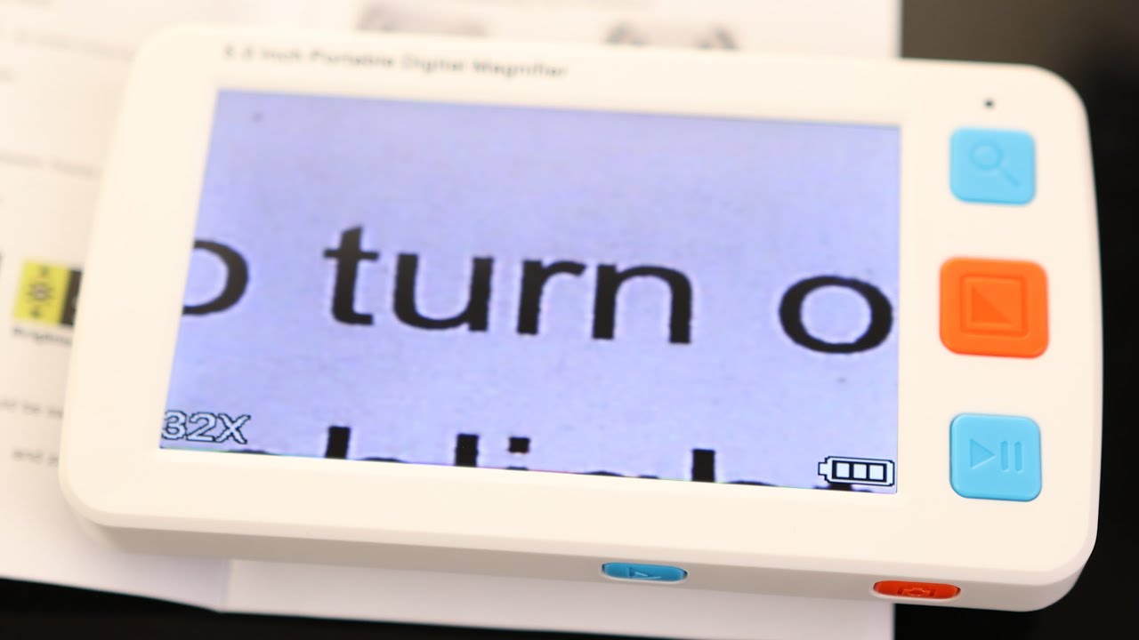 VEVOR Portable Digital Magnifier, 5-inch HD Electronic Video Magnifier for Low Version, 4X - 32X