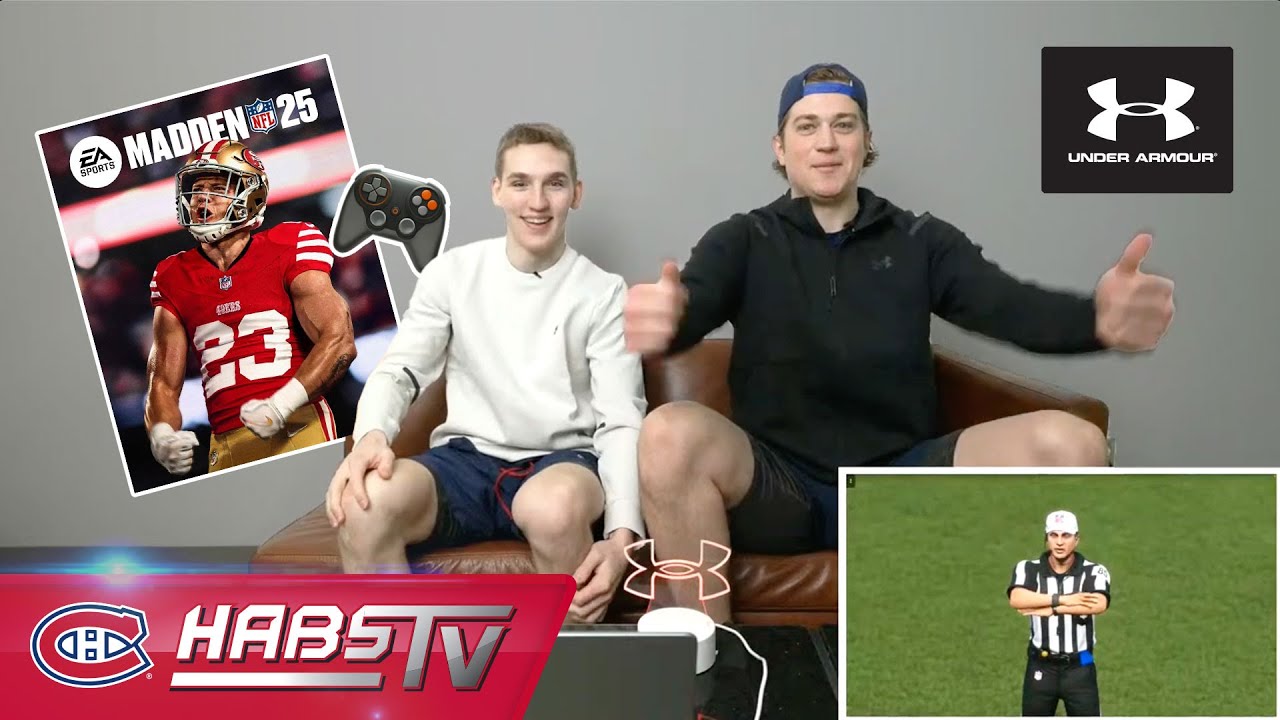 Gaming with Lane Hutson and Sam Montembeault