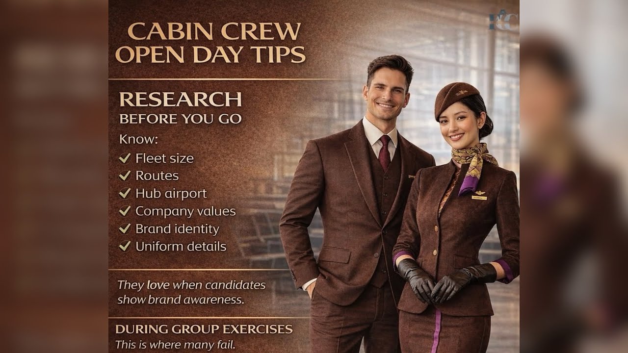 Etihad Airways Cabin crew open day tips