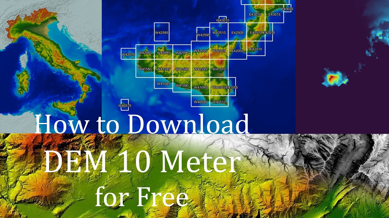 Downloading DEM (Digital Elevation Model) 10 m for FREE:  High-Resolution