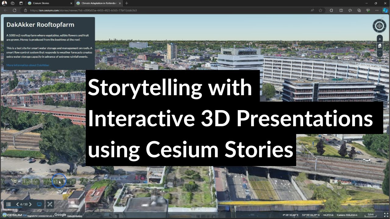 Storytelling with Interactive 3D Presentations using Cesium Stories