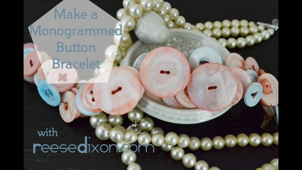 Button Bracelet with Mother's Day Monogram