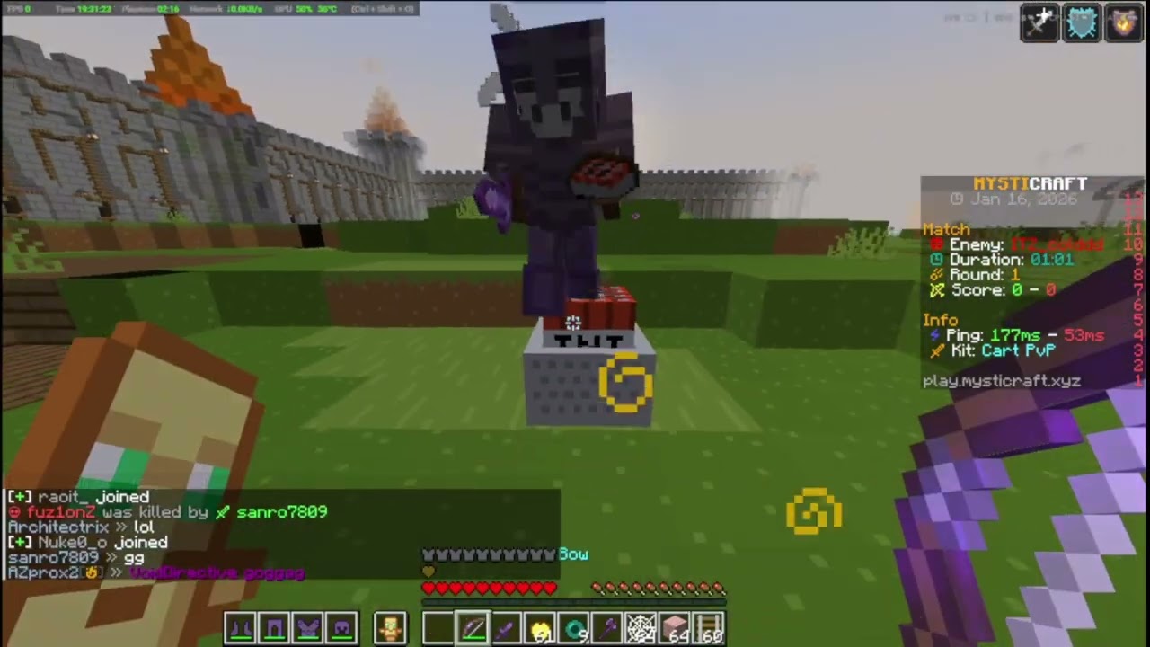 First 1v1 in carts