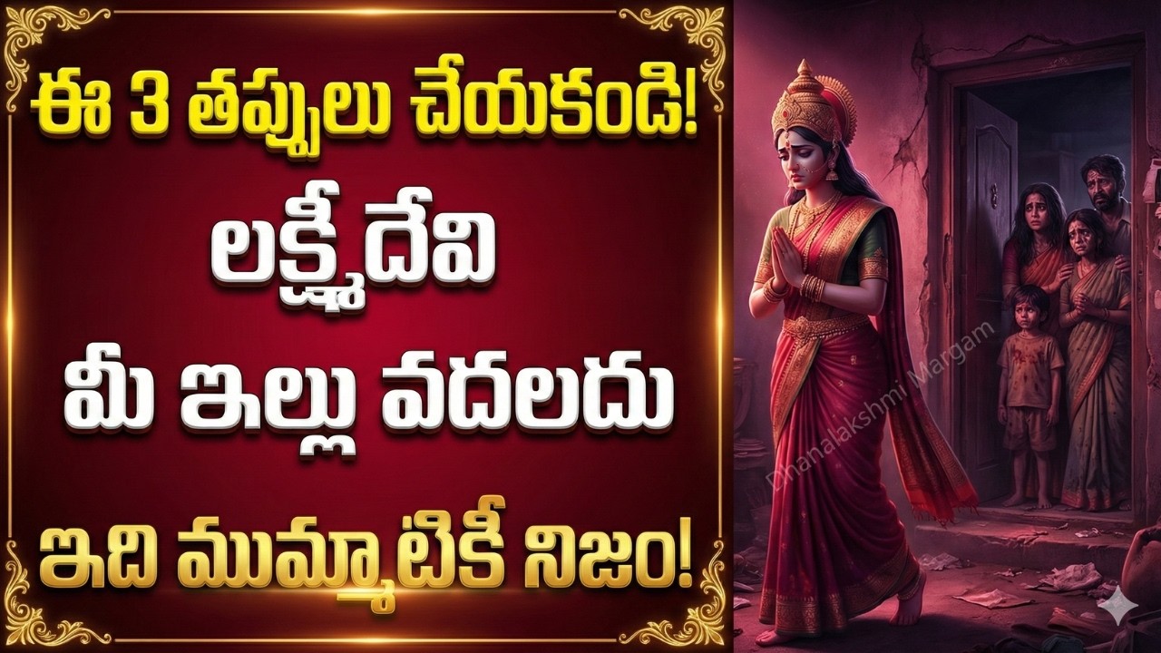 లక్ష్మీదేవి ఈ ఇళ్లను వదిలేస్తుంది! || Why Lakshmi Devi Leaves House?