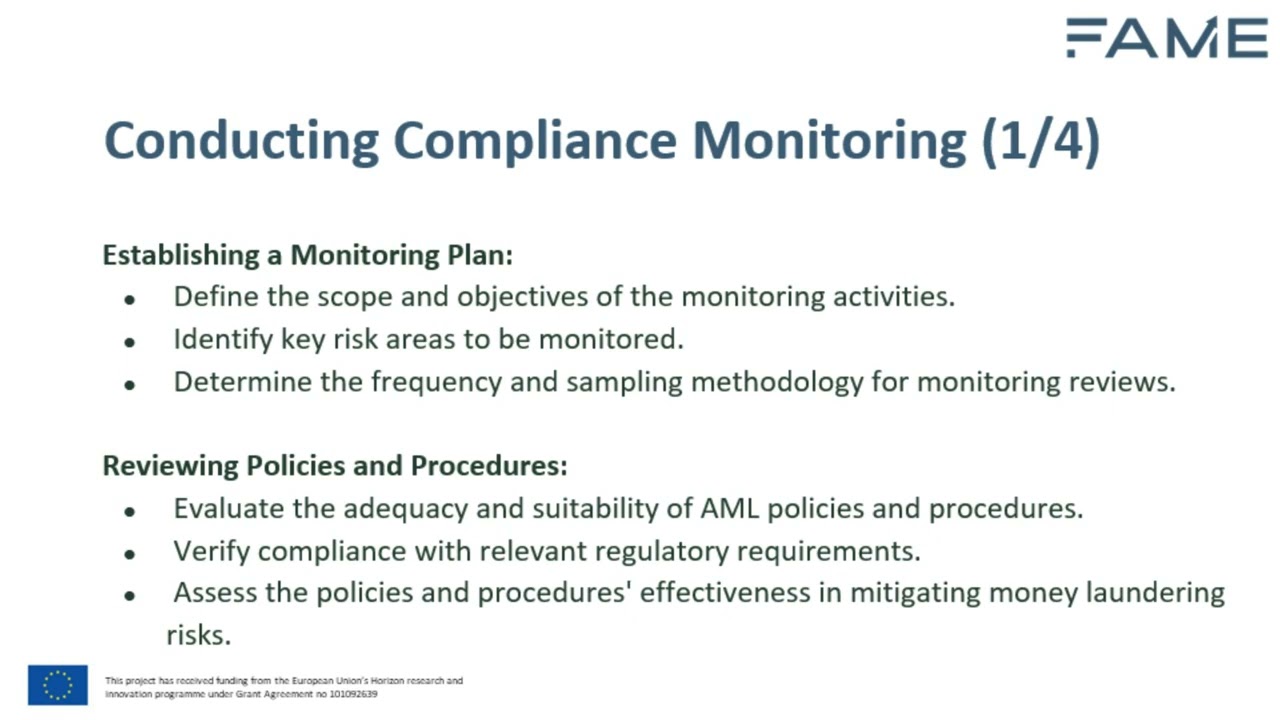5.1 AML compliance monitoring and reporting
