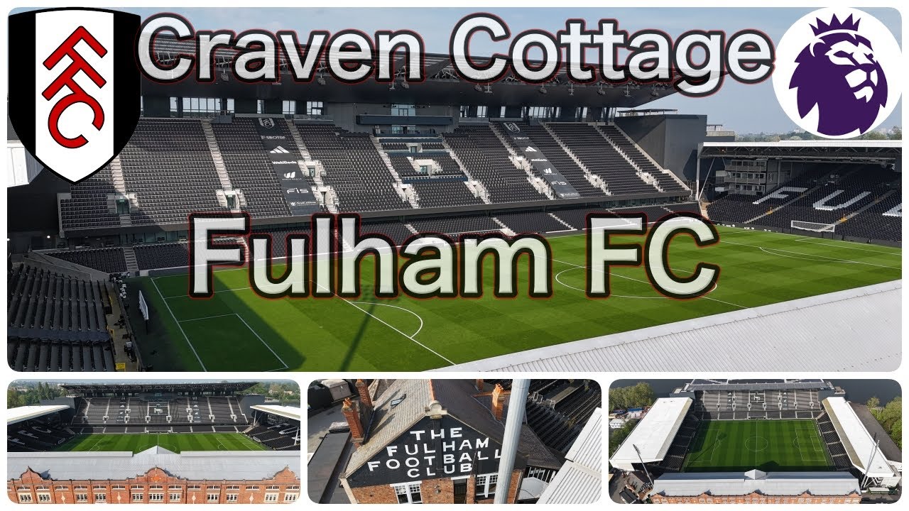 Ep92. Craven Cottage, by drone Home of Fulham FC. In the Premier League for the 23/24 season