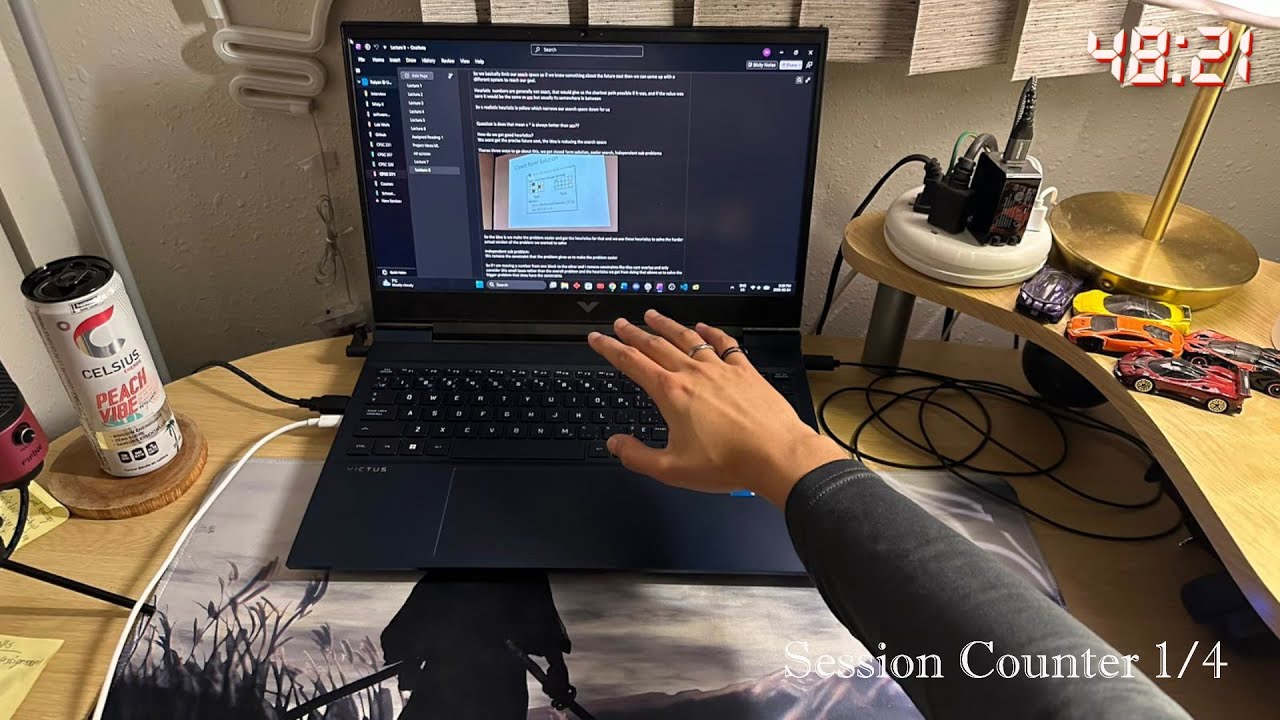 Study with me live pomodoro (50/10) | 4 hours | Rain sounds 🌧️