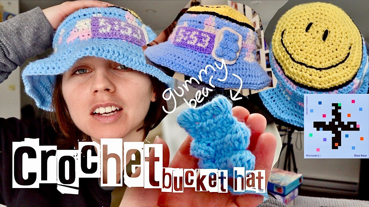 Crochet Bucket Hat 💕 TXT ✨Blue Hour✨ inspired