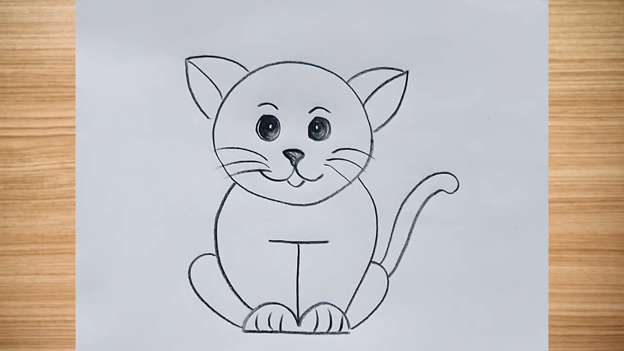 Как легко нарисовать кошку шаг за шагом || Рисование кошки @DrawingTalent
