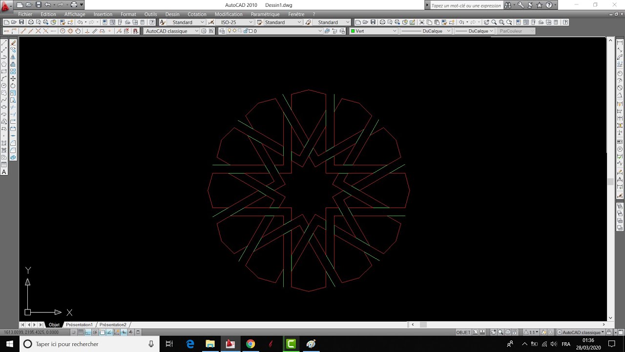 شرح رسم زخارف إسلاميةهندسية draw an Islamic geometric #1 | AutoCAD