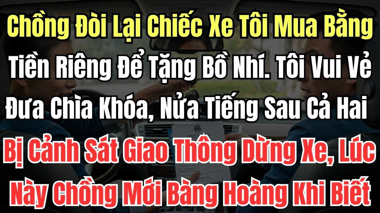 Chồng Đòi Lại Chiếc Xe Tôi Mua Bằng Tiền Riêng Để Tặng Bồ Nhí. Tôi Vui Vẻ Đưa Chìa Khóa, Nửa Tiếng