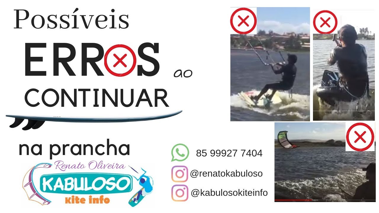Possíveis ERROS ao CONTINUAR na prancha
