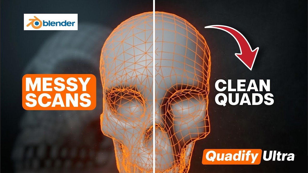 Quadify Ultra &mdash; AI-Powered Retopology for Blender 5.0 | One Click. Five Algorithms. ML Routing.