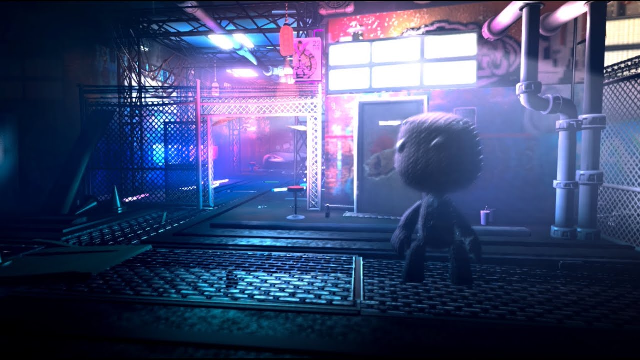 weird ass sewer tunnel i made in littlebigplanet