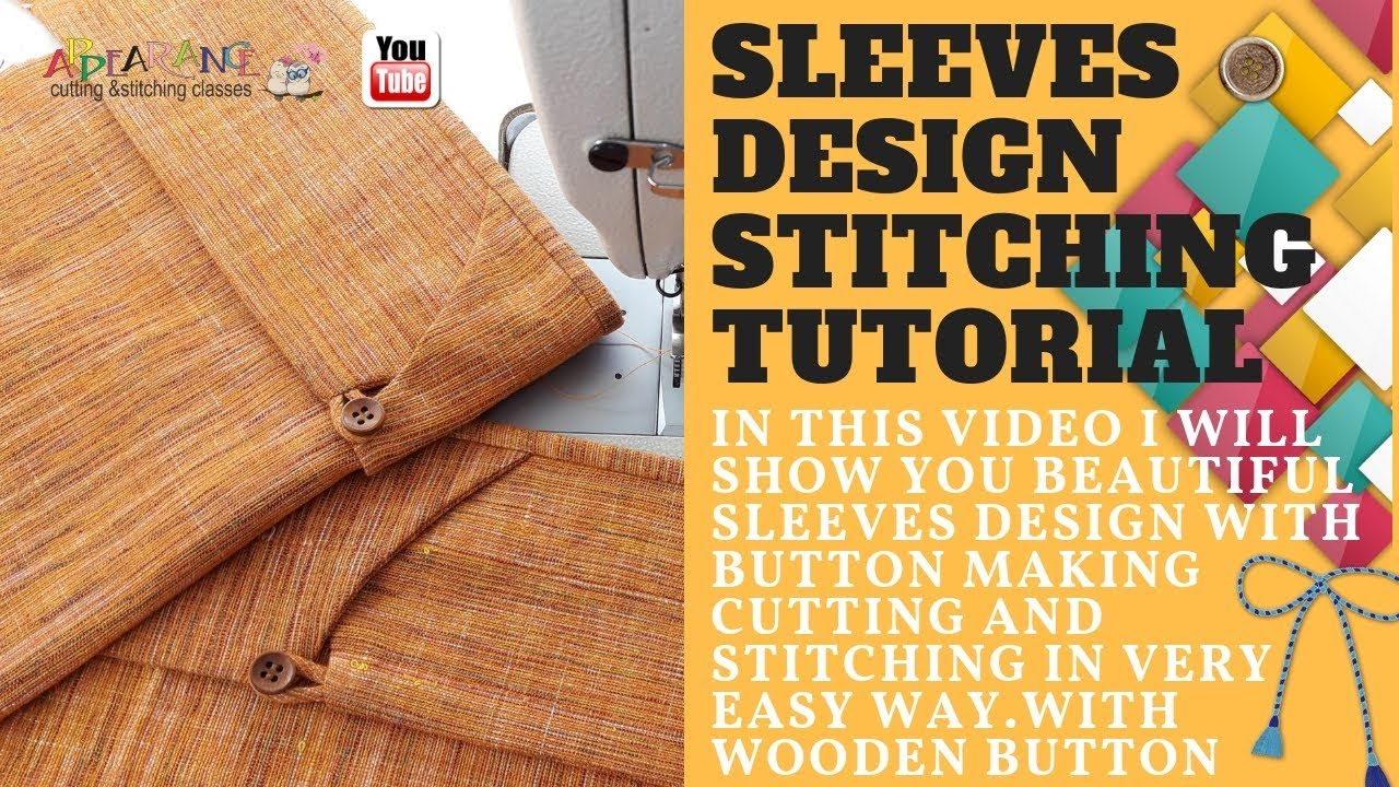 Sewing Tips and Tricks📌Very Easy sleeves design stitching tutorial with loop and button