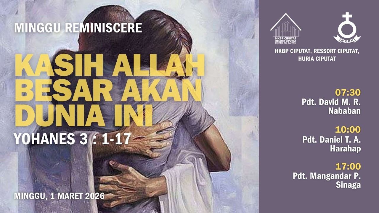 IBADAH SORE MINGGU REMINISCERE 1 Maret 2026