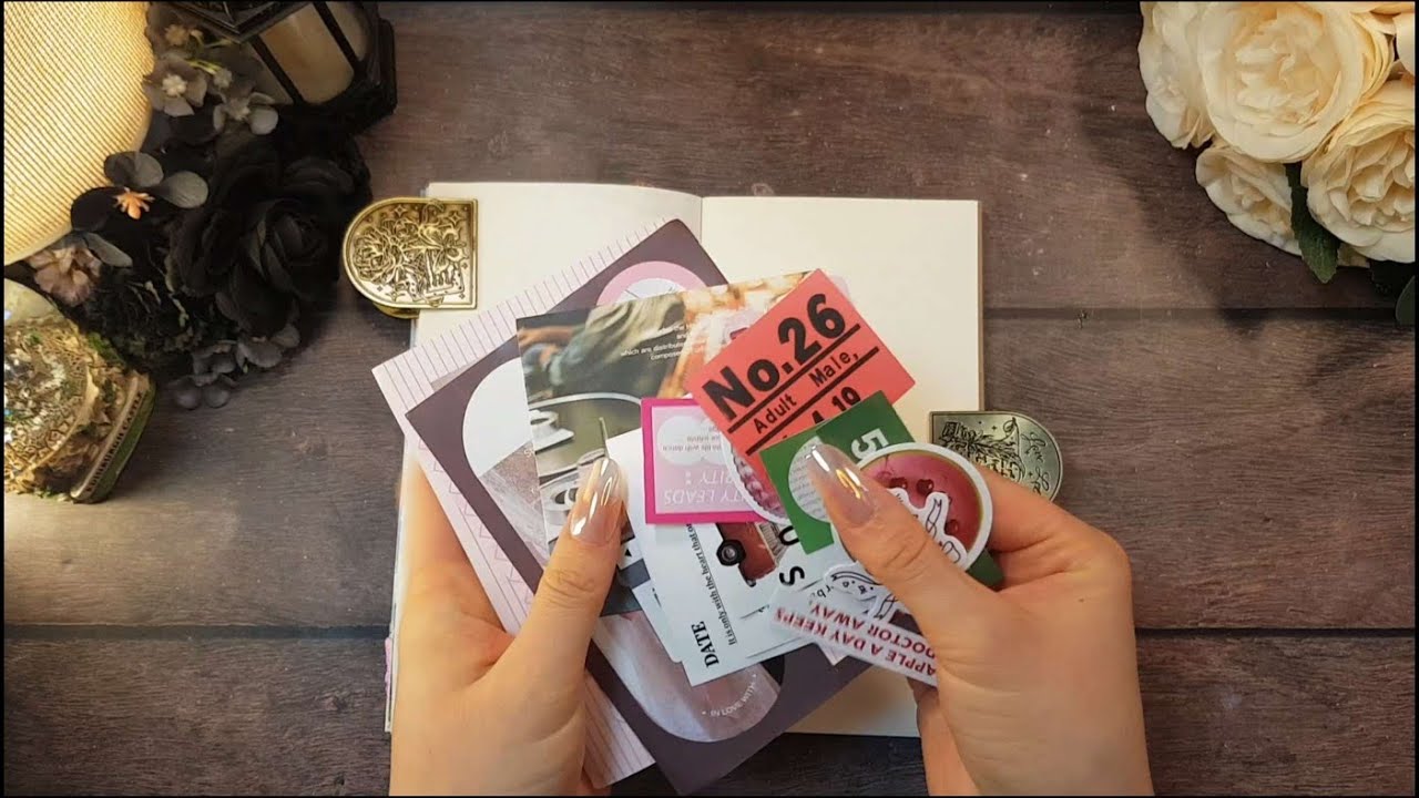 종이 소리 ASMR | 빈티지 감성 다꾸 | Paper sounds ASMR | 💡기록하고 싶은날📝 #scrapbooking #journaling #journal 