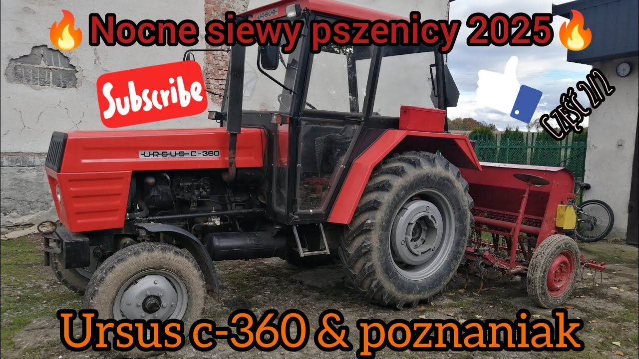 🔥Siewy pszenicy 2025🔥Ursus c-360 & poznaniak🔥*engine sound*🔥Część 2/2