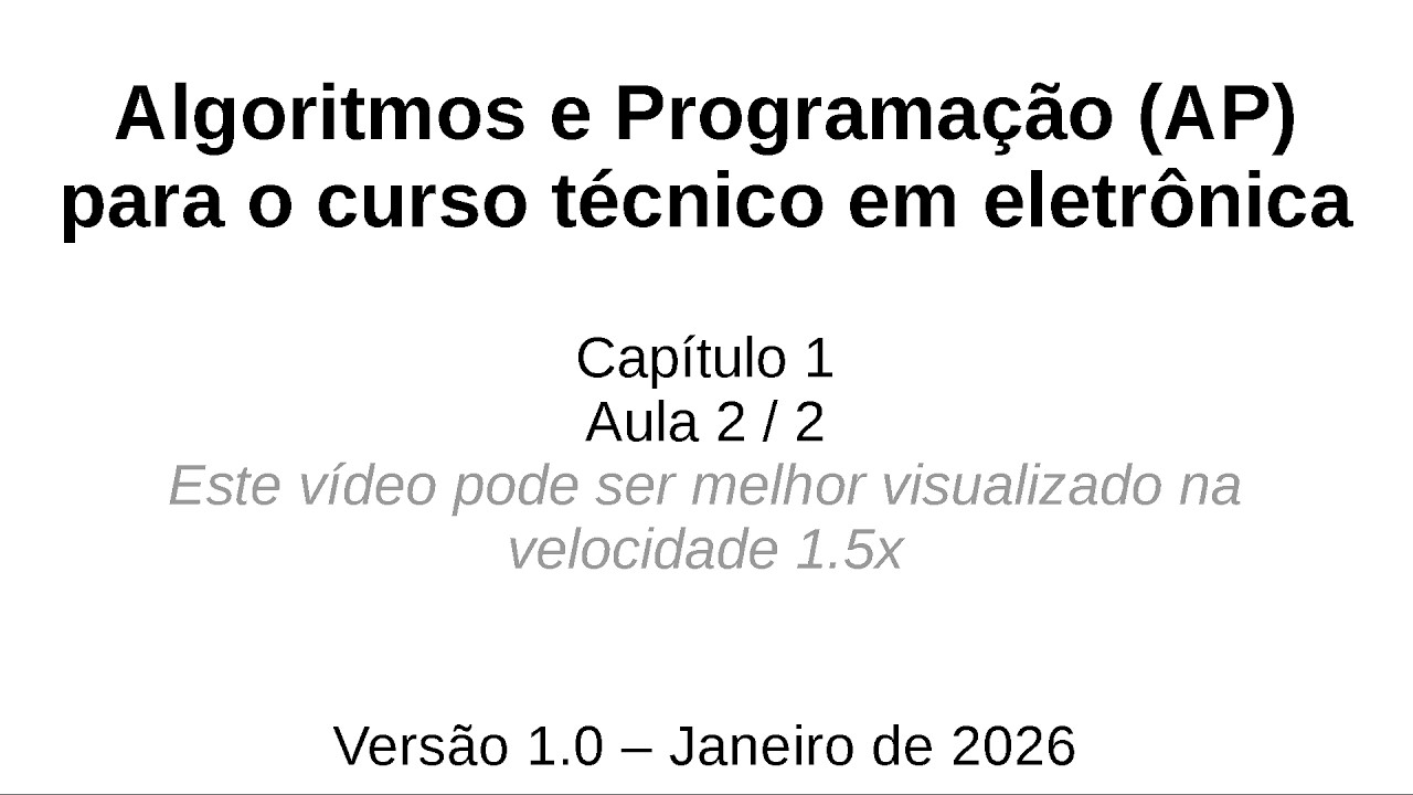Algoritmos e Programação - Capítulo 1 - Parte 2