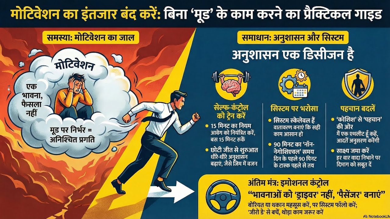 अनुशासन: मोटिवेशन के जाल से आज़ादी How to stay disciplined without motivation 