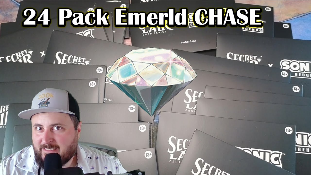 Sonic MTG Secret Lair — набор из 24 штук — Emerald CHASE — нужно бежать быстрее