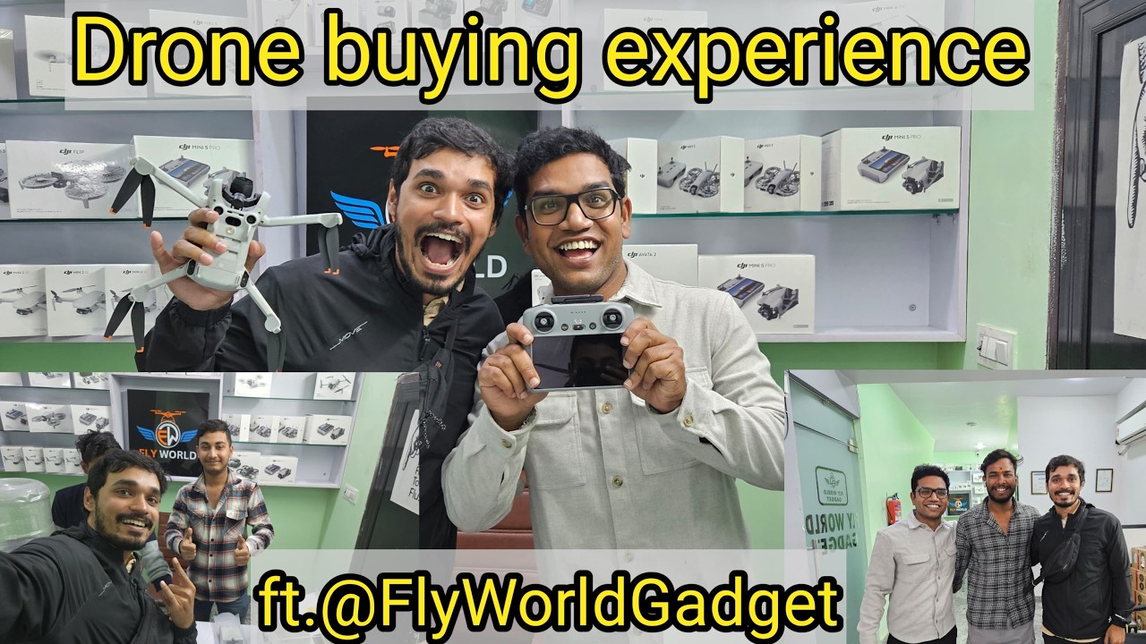 Buying My First Drone at Fly World Gadget Delhi 🚁|Demo, Guidance & Full Experience@FlyworldGadget
