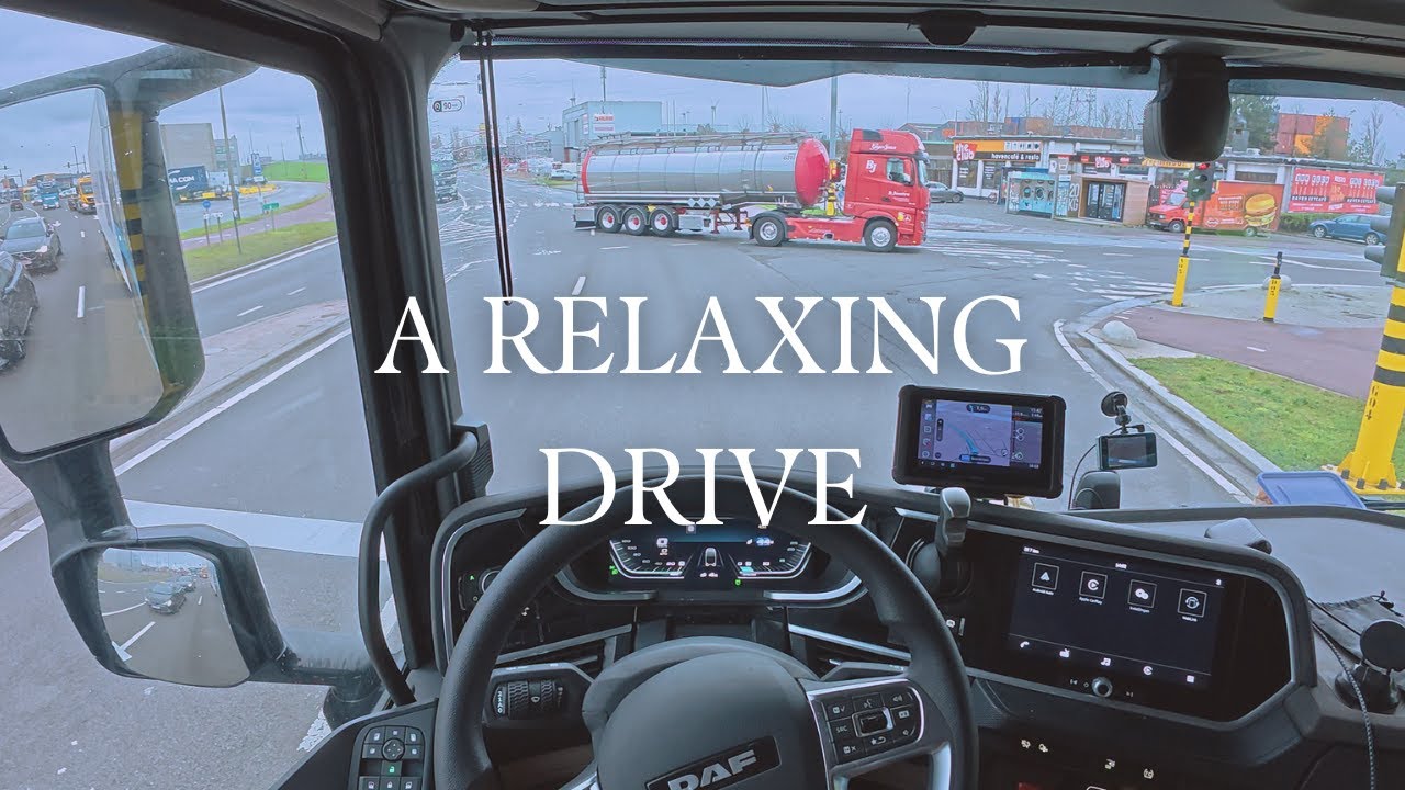 Calm Trucking POV: Light Rain and Relaxing Road Sounds | 4K Drive
