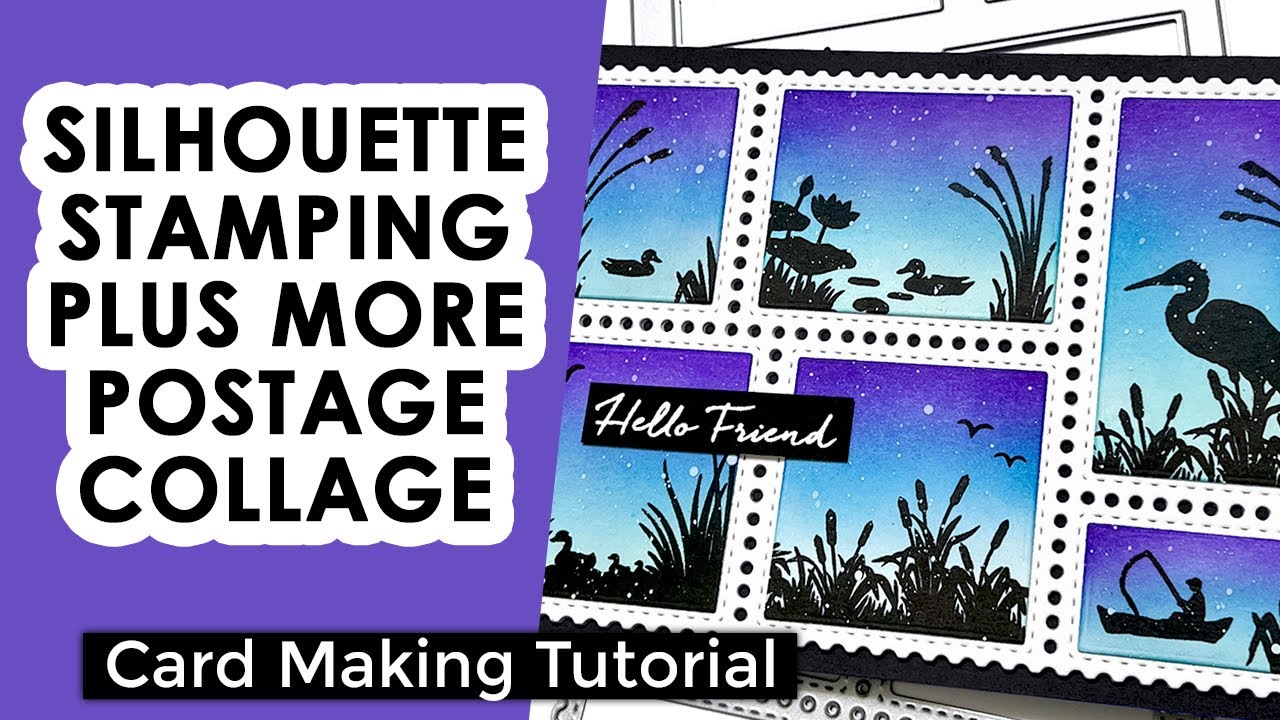 Silhouette Stamping Plus More Postage Collage | Waffle Flower Crafts April 2025
