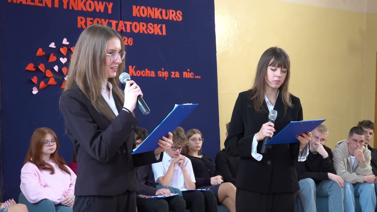 Walentynkowy konkurs recytatorski w I Liceum Ogólnokształcącym w Radzyniu Podlaskim