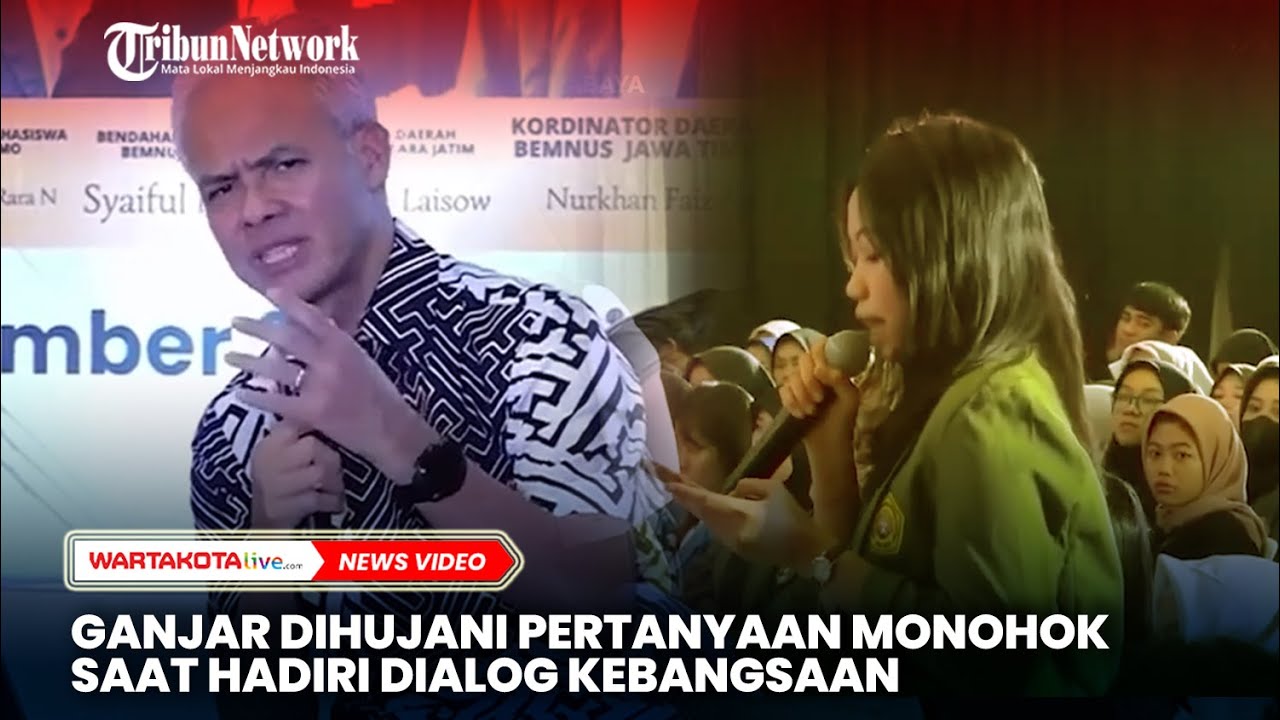 Ganjar Dihujani Pertanyaan Monohok Saat Hadiri Dialog Kebangsaan