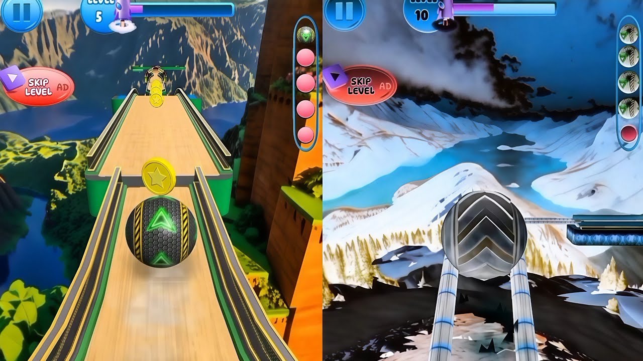 🌀Sky Ball Run Катящаяся игра против шаров. Обратный игровой процесс. Скоростной забег №1