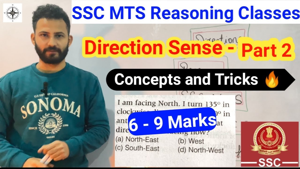 Directions - SSC MTS Reasoning Classes | Part 2 - Tricks & Concepts 🔥🔥 SSC MTS Reasoning 2023