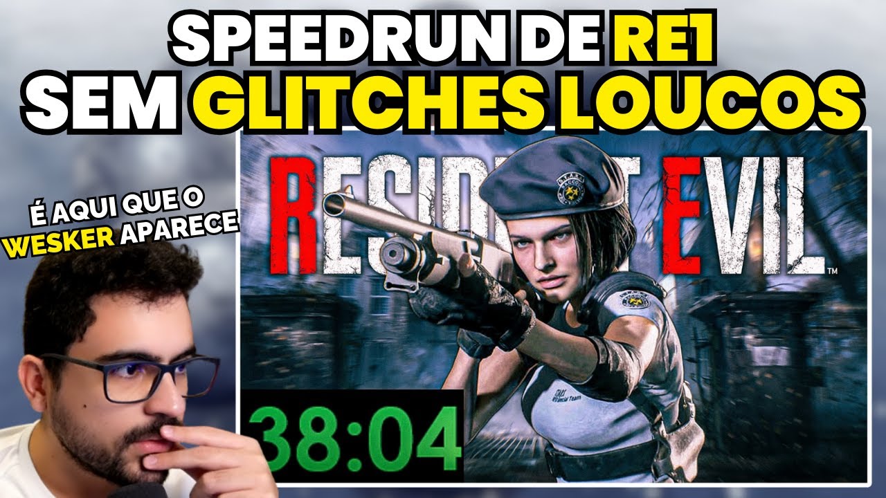 Speedrun de Resident Evil 1 (Clássico) sem GLITCHES LOUCOS