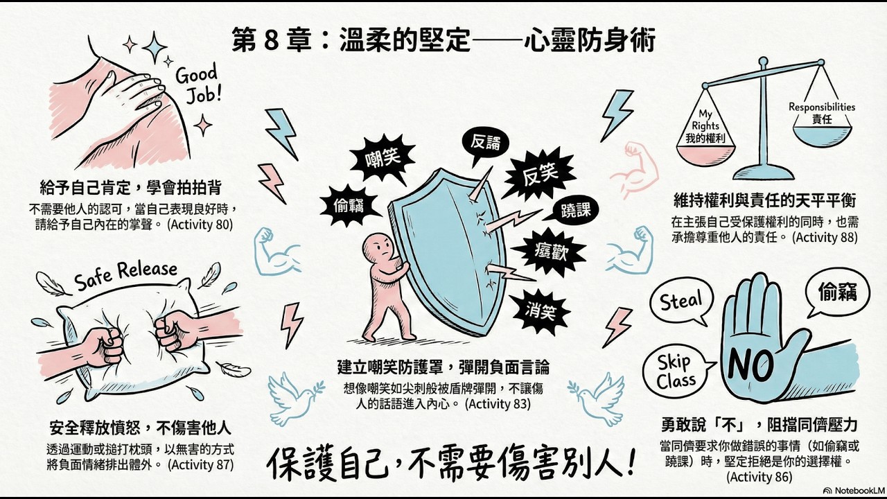 兒童社交技巧教學指南第8課：溫柔的堅定：5 堂心靈防身術