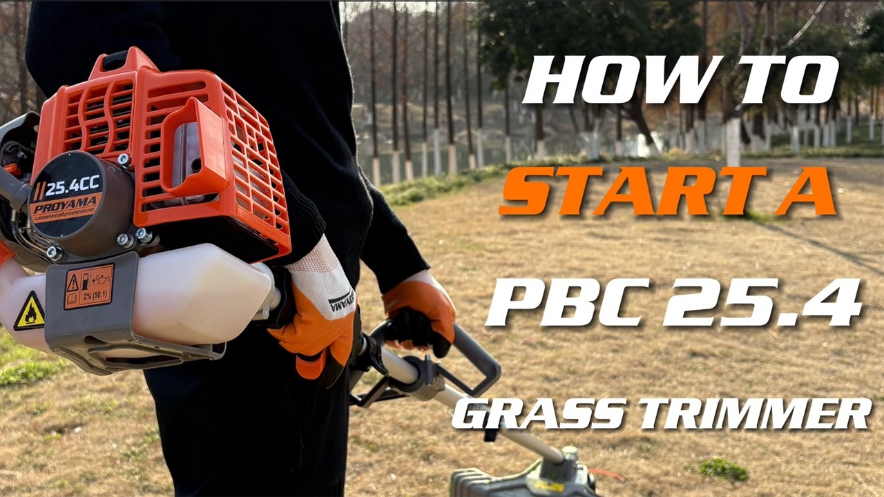 HOW TO START A PBC25.4 GRASS TRIMMER #proyama #powertools