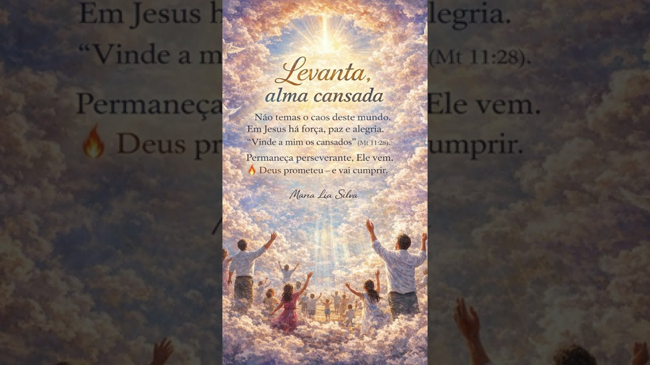 “Vivemos tempos de desordem e medo… mas Deus tem me lembrado de algo importante.”