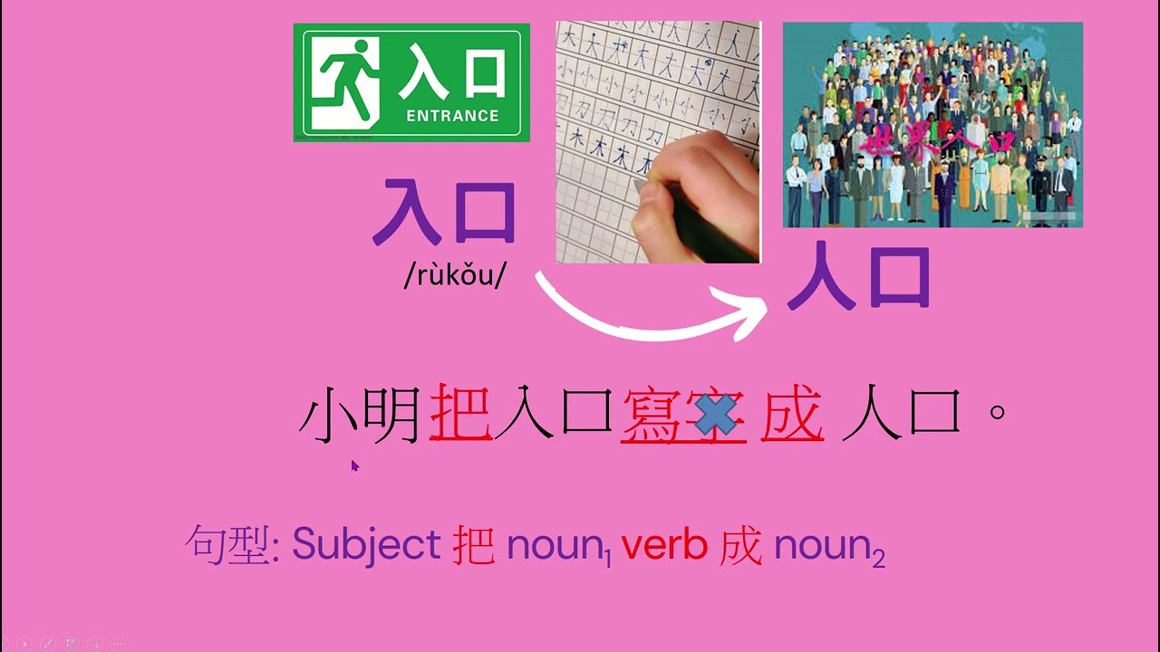 教學影片 語法 verb+成 並不並沒有(7'59'')