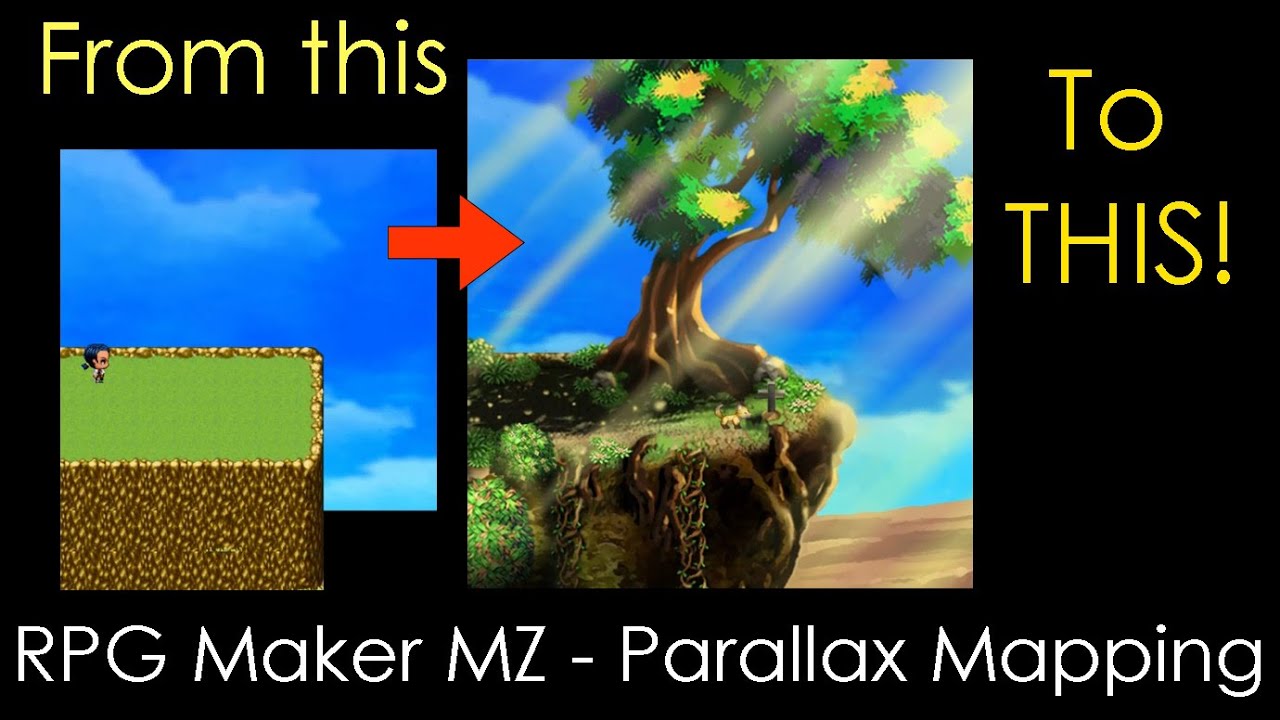 How to do Parallax Mapping - Cliff map time lapse -RPG Maker MZ