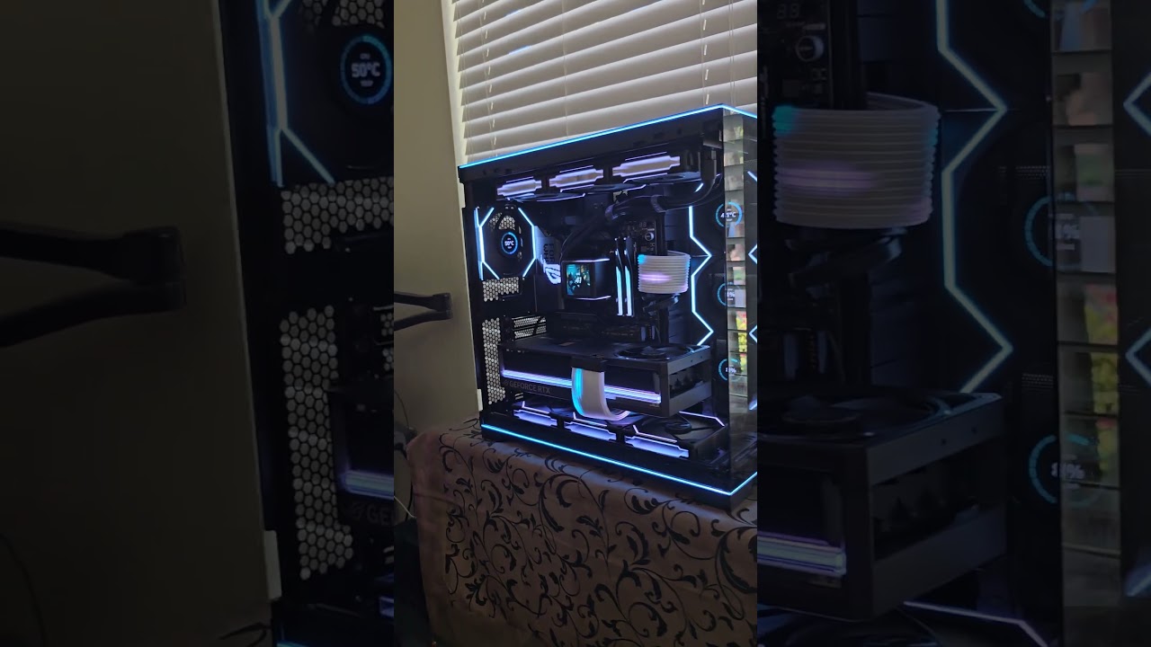 Ryzen 9 9950X3D + RTX 5090 🚀 Lian Li O11 EVO RGB Showcase Build #pcbuild #shorts #5090 #gamingpc