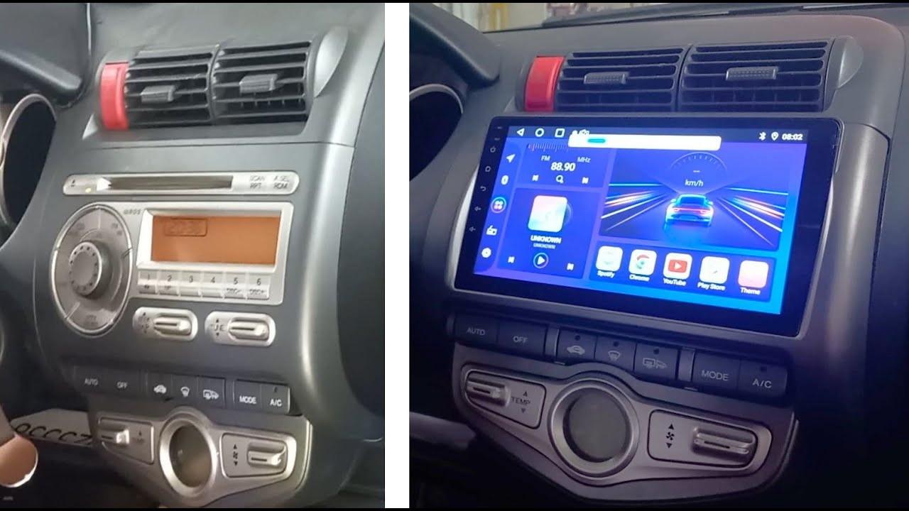 Honda Fit Jazz 2002 - 2008  Android Radio Installation Tutorial  Step by Step