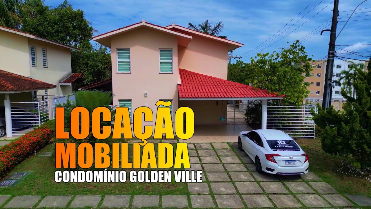 Golden Ville , Casa com 4 quartos sendo 1 suite mobiliada, espaço piscina com churrasqueira