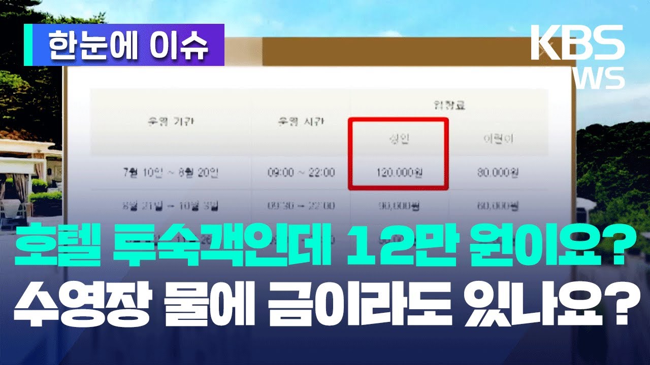 [한눈에 이슈] 호텔 투숙객인데 12만 원이요?..수영장 물에 금이라도 있나요? / KBS 2023.08.09.