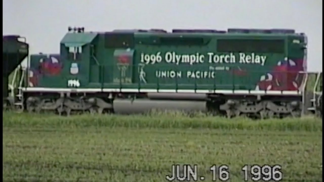 1996_06_16 UP Olympic Loco Boone IA area NS SD70 Ominous Clouds