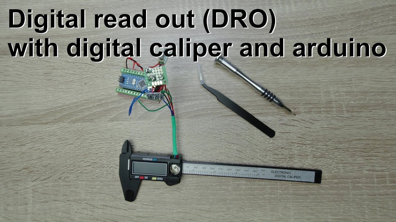 Digital read out (DRO) using an Arduino and a digital caliper