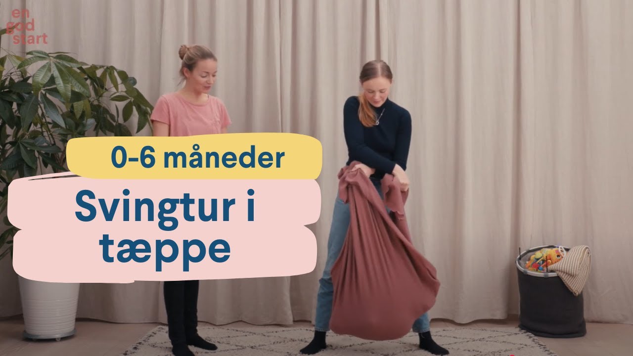 Motorik og leg 0-6 måneder: Svingtur i tæppe