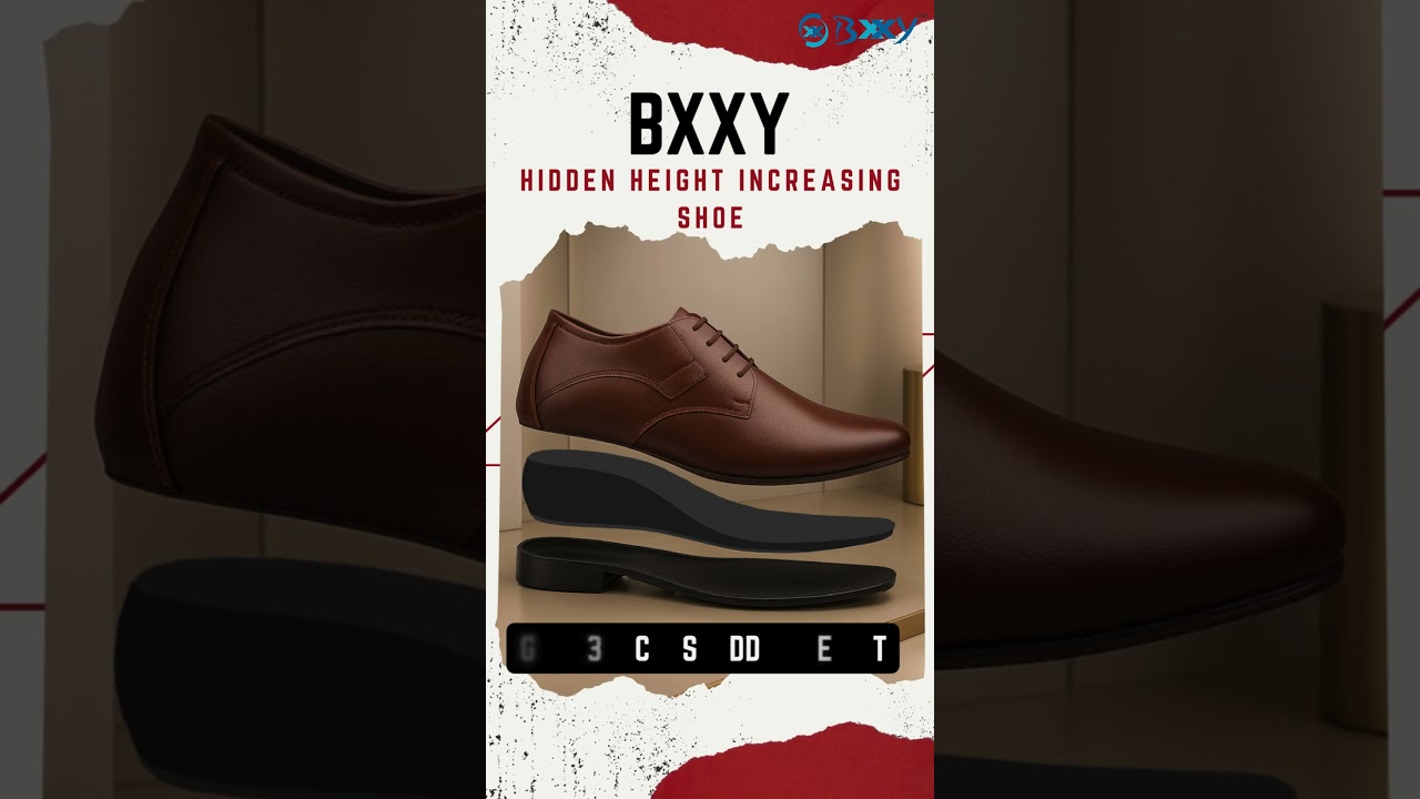 Look Instantly Taller! 👞 BXXY Men's 3 Inch Height Increasing Formal Shoes