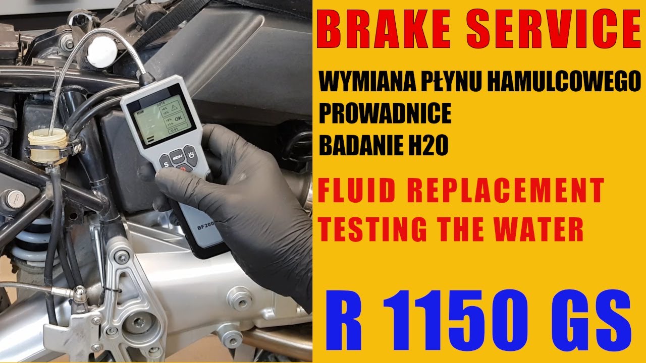 🔧BMW R1150 GS wymiana płynu hamulcowego DOT4 Zawartość wody Klocki zaciski hamulcowe Prowadnice