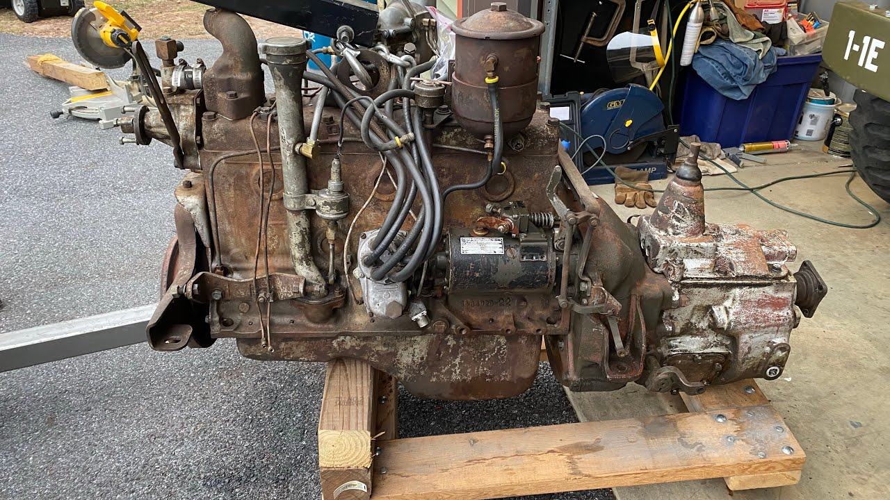 Engine removal on a M37 Dodge Weapons Carrier