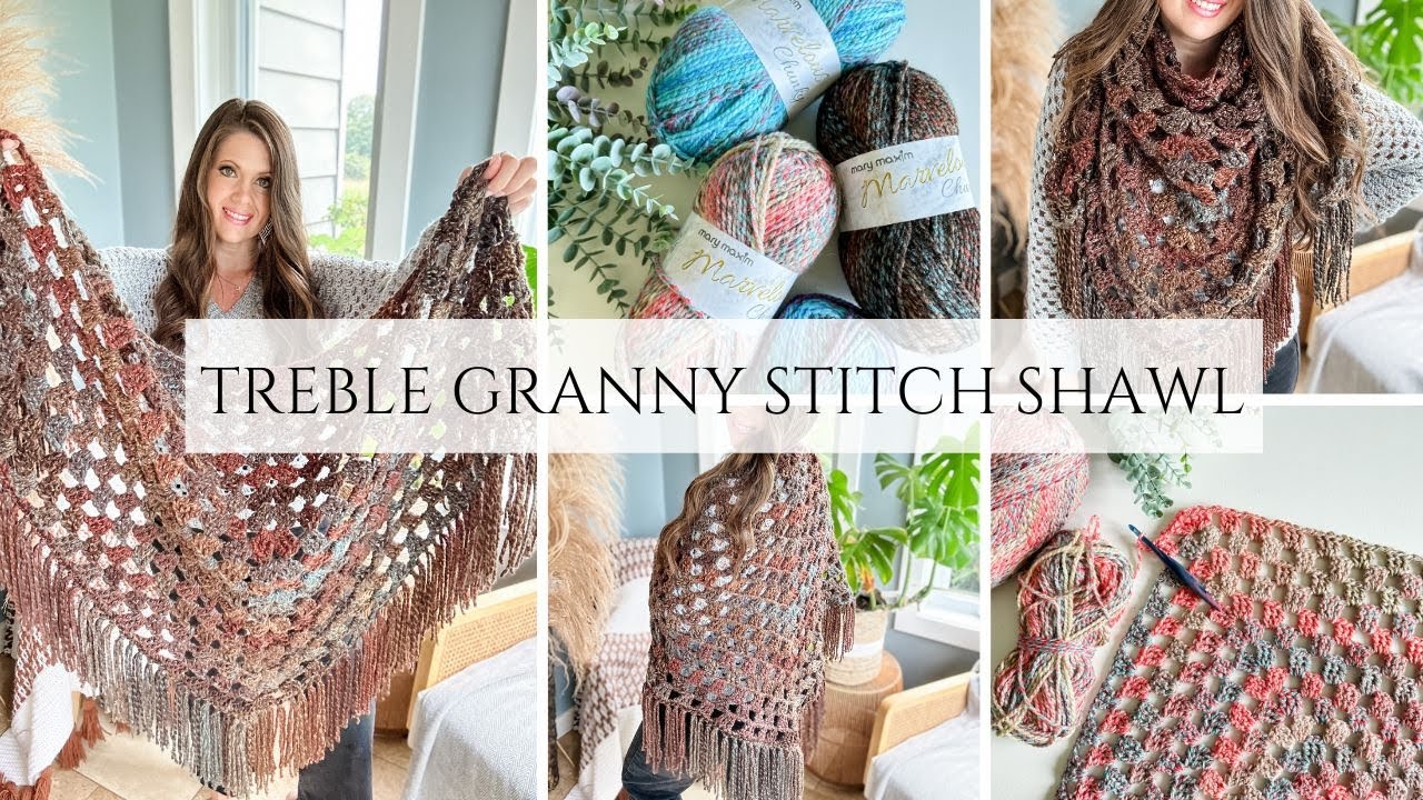 Shimmer Triangle Shawl - Easy Fringe Scarf Crochet Pattern