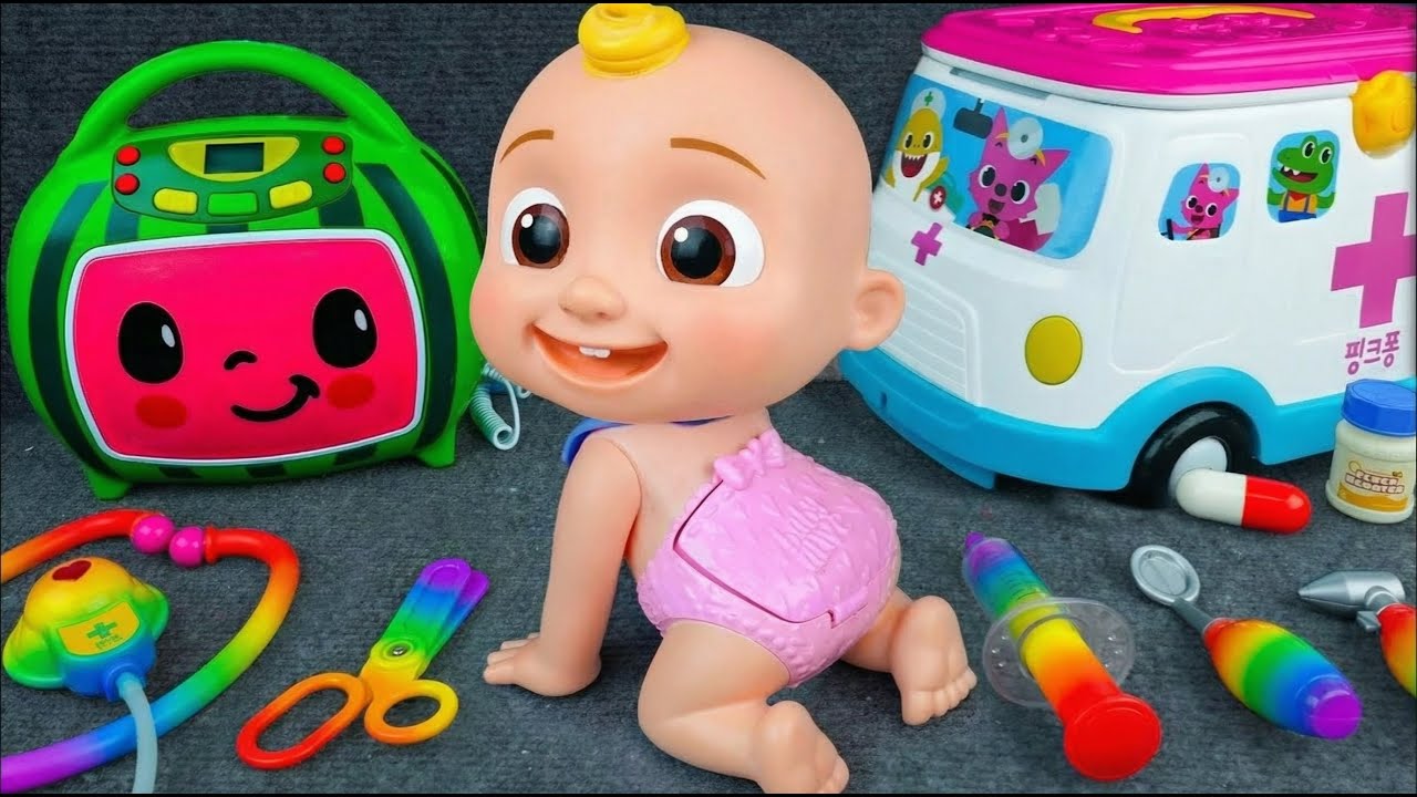 19 Satisfying Unboxing PINKFONG Ambulance Collection Toys , Doctor First Aid Toys | Toys ASMR